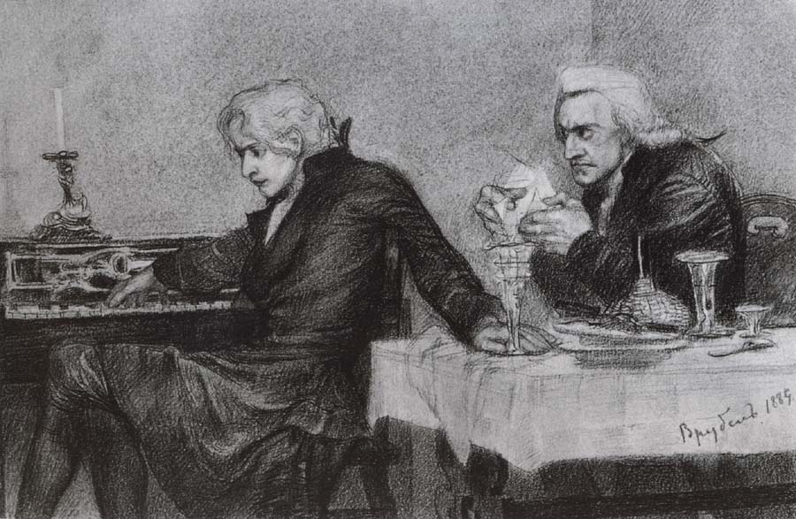 Salieri Pouring Poison Into Mozart
